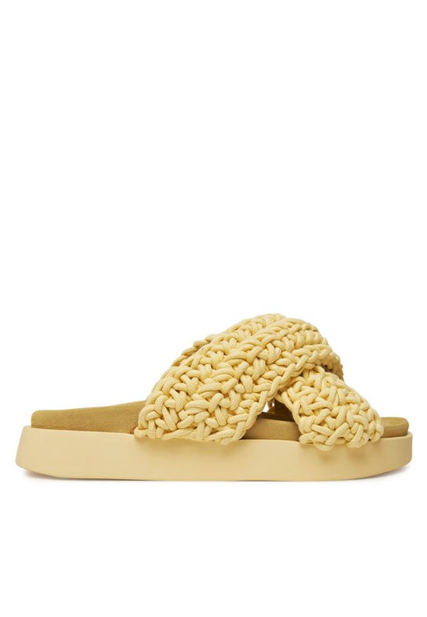 Inuikii Klapki Woven 70104-105 Żółty. Kolor: żółty. Materiał: materiał