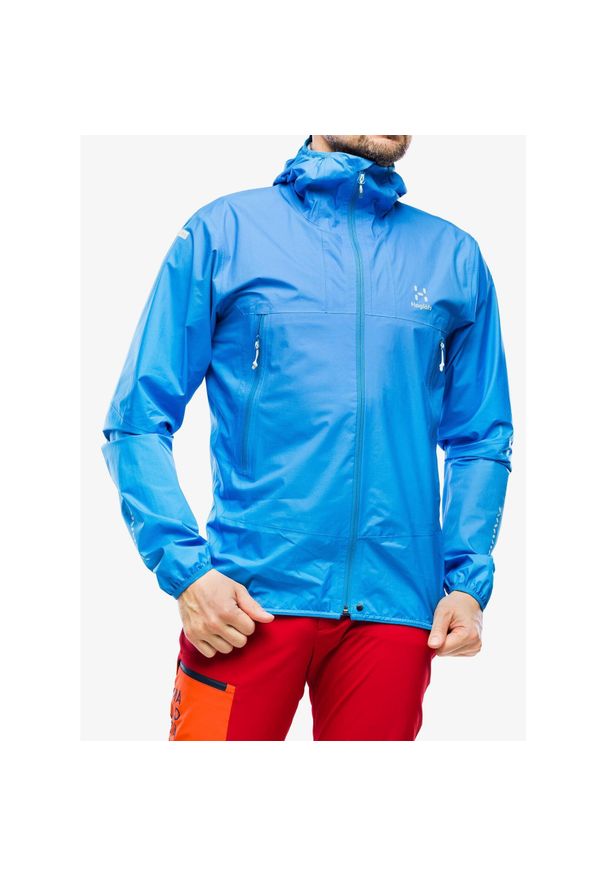 Haglöfs - Kurtka przeciwdeszczowa męska Haglofs L.I.M Proof Jacket. Kolor: niebieski. Sport: turystyka piesza
