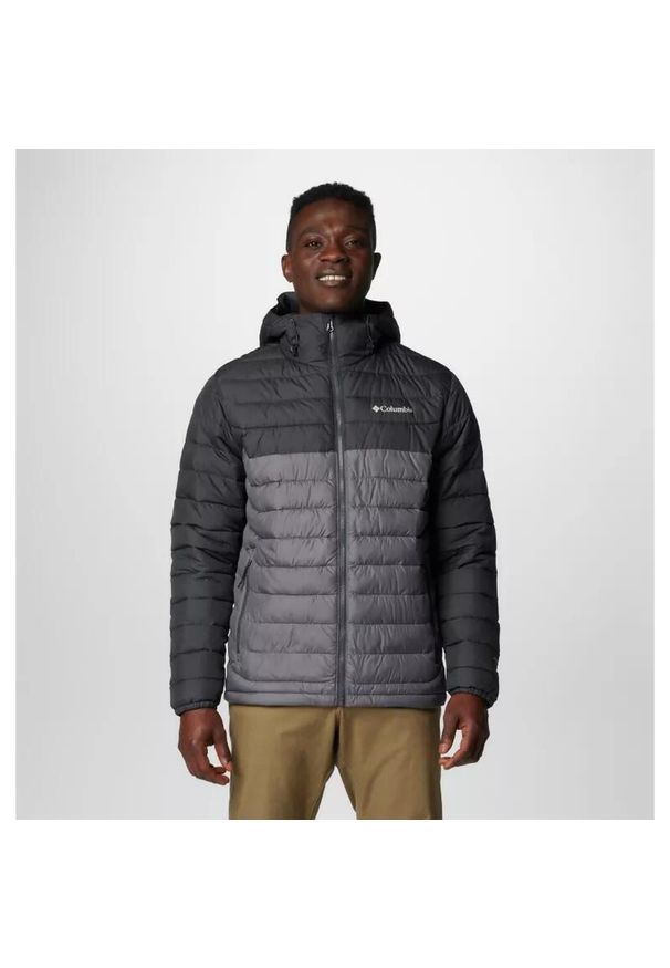columbia - Kurtka COLUMBIA POWDER LITE II HOODED JAC Szary. Kolor: szary. Materiał: syntetyk. Sport: turystyka piesza