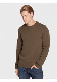 Casual Friday Sweter Karl 20503970 Brązowy Regular Fit. Okazja: na co dzień. Kolor: brązowy. Materiał: wełna. Styl: casual #1
