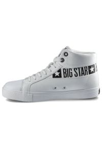 Big-Star - Białe Sneakersy Big Star Męskie Wygodne Obuwie. Okazja: na co dzień. Kolor: biały. Materiał: materiał, skóra ekologiczna, guma. Szerokość cholewki: normalna #4