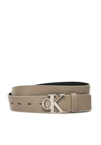 Calvin Klein Pasek Damski K60K612289 Beżowy. Kolor: beżowy. Materiał: skóra