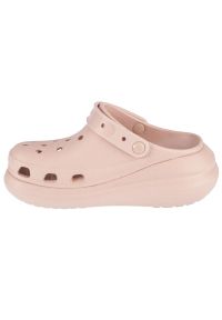 Klapki Crocs Classic Crush Clog 207521-6UR różowe. Okazja: na plażę, na spacer. Kolor: różowy. Materiał: materiał. Styl: elegancki