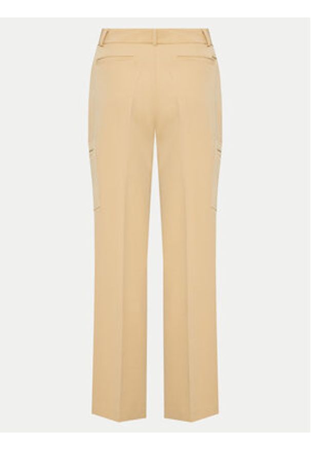 DKNY Spodnie materiałowe UB4PX263 Beżowy Regular Fit. Kolor: beżowy. Materiał: syntetyk