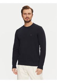 TOMMY HILFIGER - Tommy Hilfiger Bluza Essential MW0MW37237 Granatowy Regular Fit. Kolor: niebieski. Materiał: bawełna