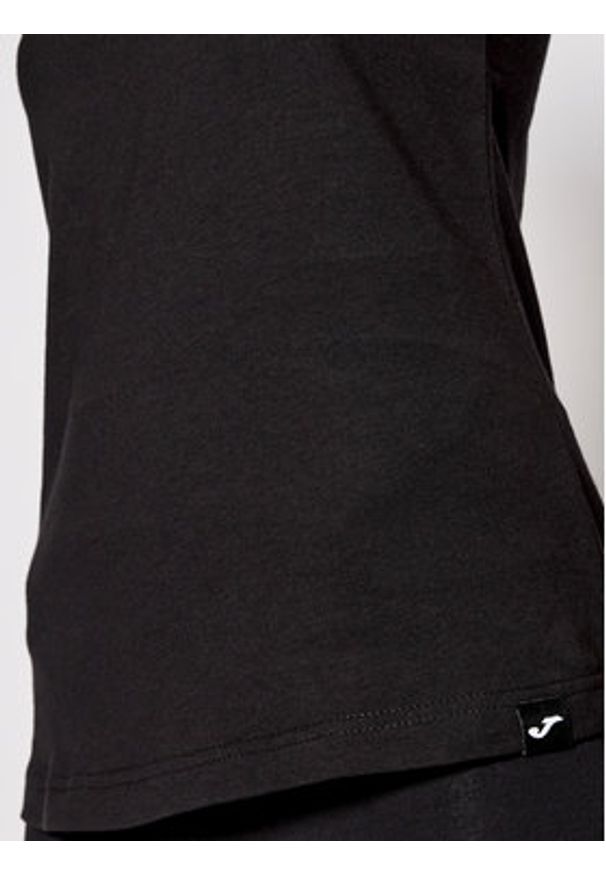 Joma Top Oasis 901170.100 Czarny Regular Fit. Kolor: czarny. Materiał: bawełna