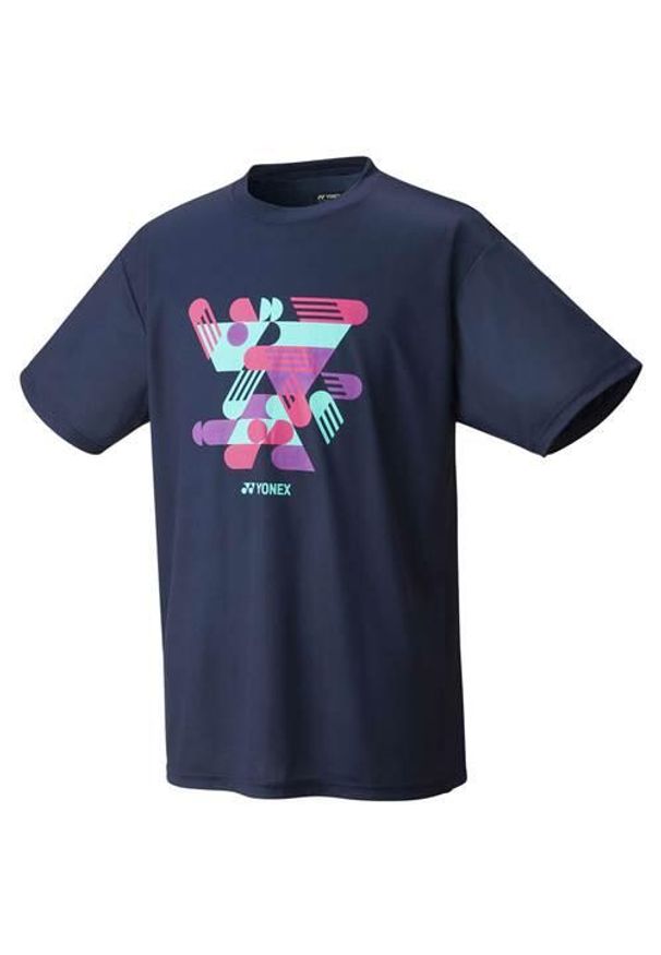 YONEX - Koszulka sportowa męska Yonex Unisex Practice T-shirt. Kolor: niebieski, wielokolorowy. Długość rękawa: krótki rękaw. Długość: krótkie