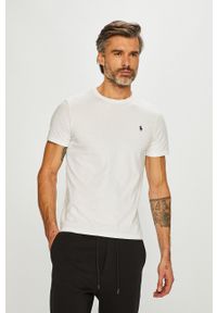 Polo Ralph Lauren - T-shirt. Typ kołnierza: polo. Kolor: biały. Materiał: dzianina. Wzór: gładki