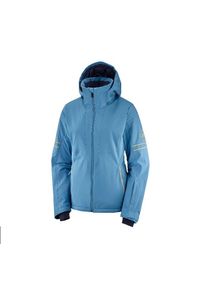 salomon - Kurtka zimowa na narty i snowboard damska Salomon. Kolor: niebieski. Materiał: poliester, materiał. Sezon: zima. Sport: narciarstwo, snowboard #1