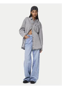 Pieces Koszula jeansowa 17150991 Szary Oversize. Kolor: szary. Materiał: bawełna #3