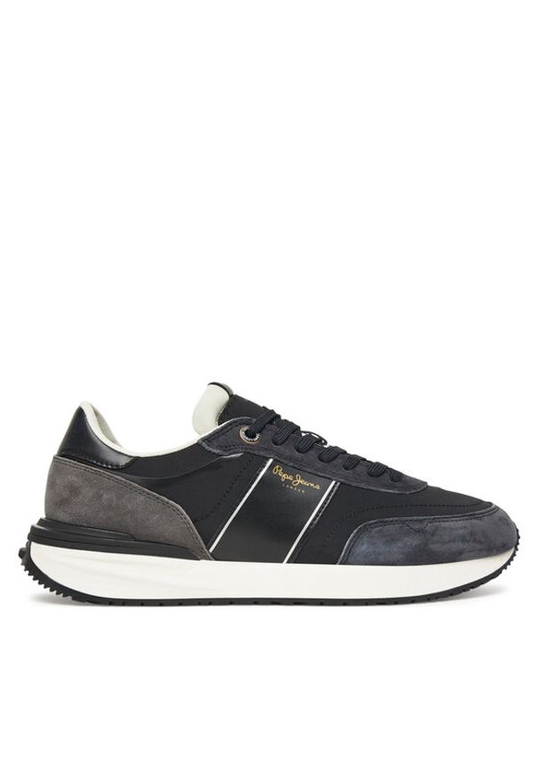 Pepe Jeans Sneakersy Buster Serie M PMS600008 Czarny. Kolor: czarny. Materiał: skóra, zamsz