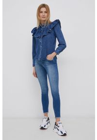 only - Only jeansy Blush damskie medium waist. Kolor: niebieski #4