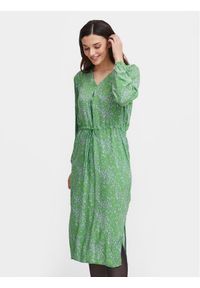 Fransa Sukienka koszulowa 20613273 Zielony Regular Fit. Kolor: zielony. Materiał: wiskoza. Typ sukienki: koszulowe