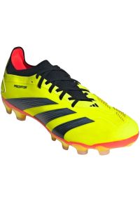 Adidas - Buty piłkarskie adidas Predator Pro Mg M IG7732 żółte. Zapięcie: sznurówki. Kolor: żółty. Materiał: zamsz, syntetyk, guma, materiał. Szerokość cholewki: normalna. Sport: piłka nożna #3