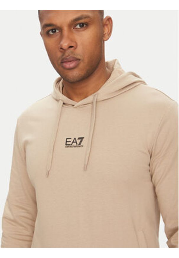 EA7 Emporio Armani Dres 8NPV64 PJVRZ U6155 Beżowy Regular Fit. Kolor: beżowy. Materiał: bawełna