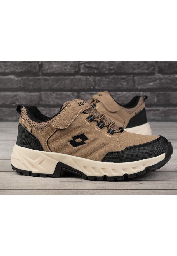 LOTTO - Buty dziecięce sportowe Lotto KETCHAM LOW TEX T. Kolor: czarny, brązowy, wielokolorowy. Sport: turystyka piesza