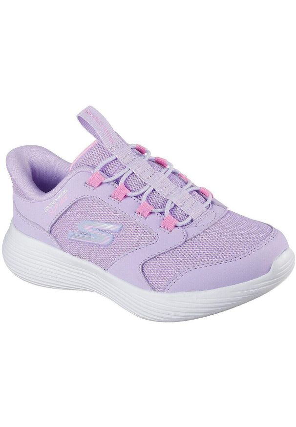 skechers - Adidasy Skechers Go Run 400 V2 - Tetra Speed, Dzieci. Okazja: na uczelnię. Kolor: fioletowy. Materiał: materiał. Model: Skechers Sport. Sport: bieganie