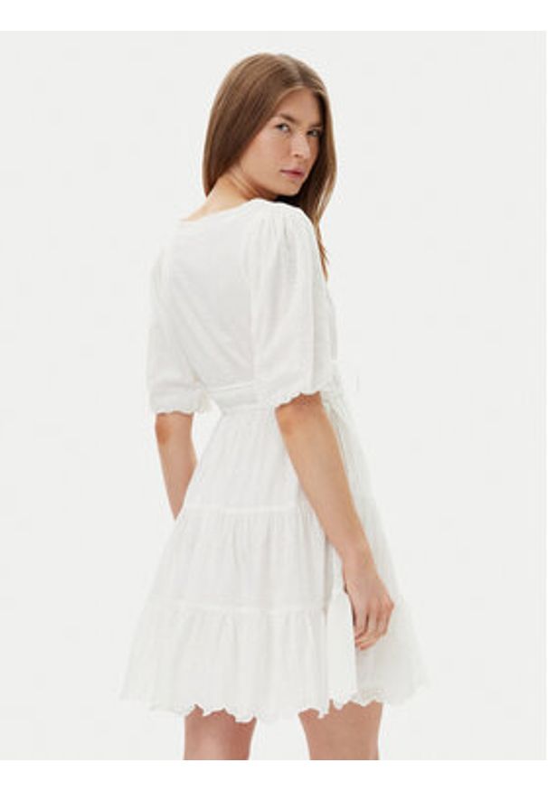 Pepe Jeans Sukienka letnia Day PL953694 Biały Regular Fit. Kolor: biały. Materiał: bawełna. Sezon: lato