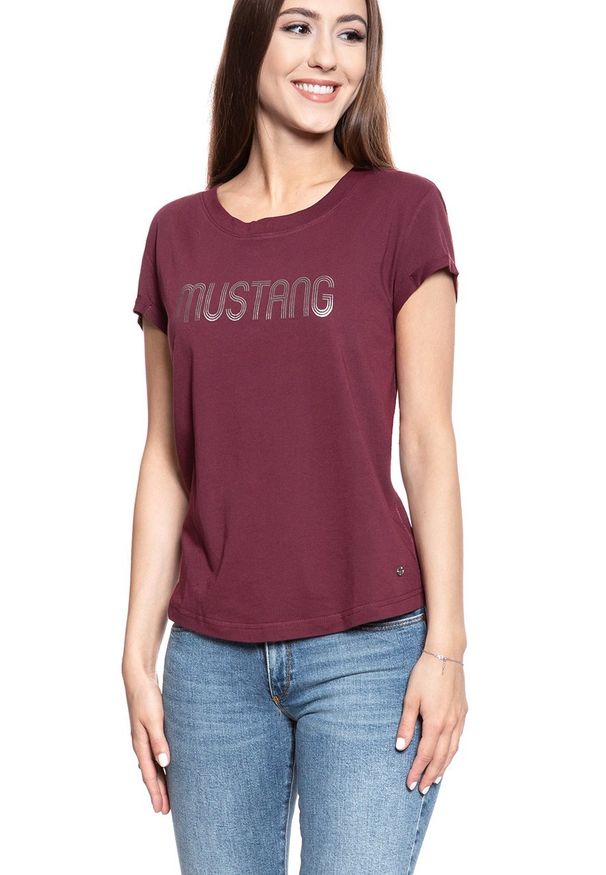 Mustang - MUSTANG T SHIRT DAMSKI Alina C Print PORT ROYALE 1008401 7193. Wzór: nadruk