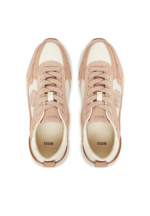 BOSS Sneakersy B Icon 50548288 Różowy. Kolor: różowy. Materiał: zamsz, skóra