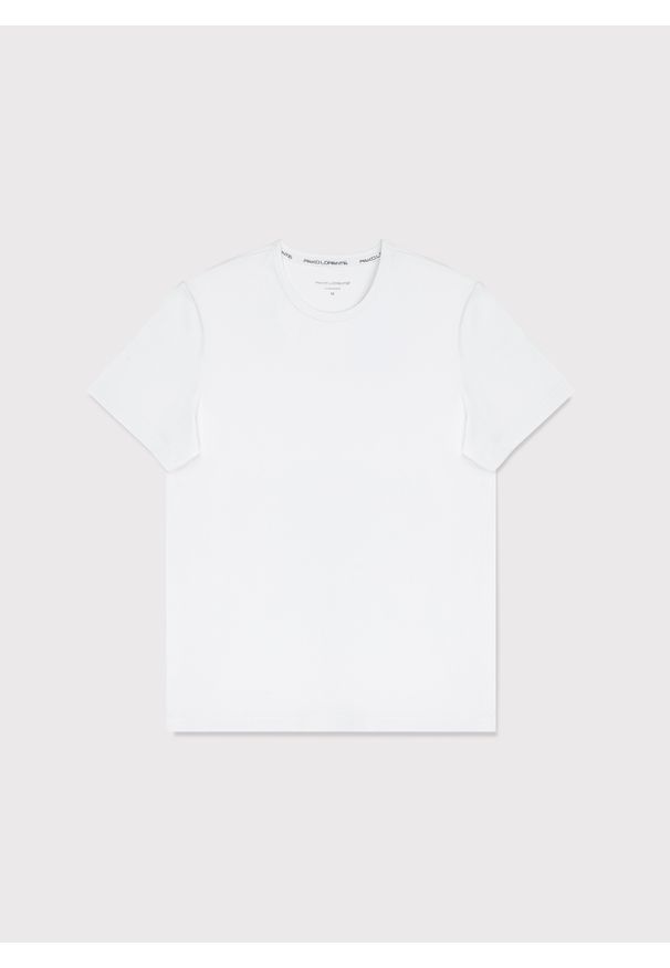 Pako Lorente - PAKO LORENTE – Męski t-shirt w białym kolorze, dwupak. Kolor: biały, czarny. Materiał: bawełna, elastan. Długość rękawa: krótki rękaw. Długość: krótkie. Wzór: gładki