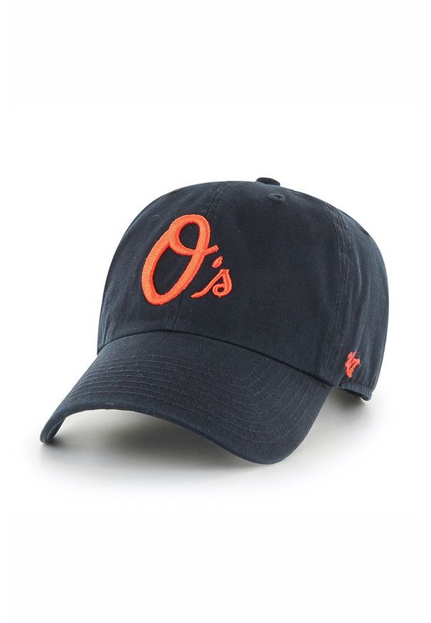47 Brand - 47brand czapka Baltimore Orioles kolor czarny z aplikacją. Kolor: czarny. Wzór: aplikacja