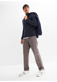 bonprix - Spodnie twillowe Regular Fit Straight z czystej bawełny. Kolor: niebieski. Materiał: bawełna. Styl: klasyczny #3