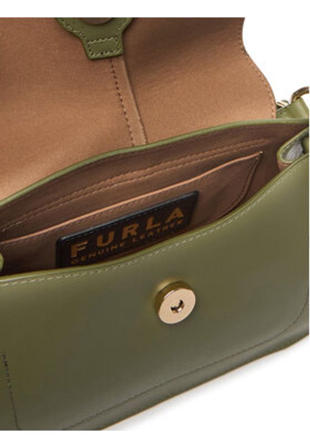 Furla Torebka Flow Mini WB01032 BX2045 BG 4555S Zielony. Kolor: zielony. Materiał: skórzane