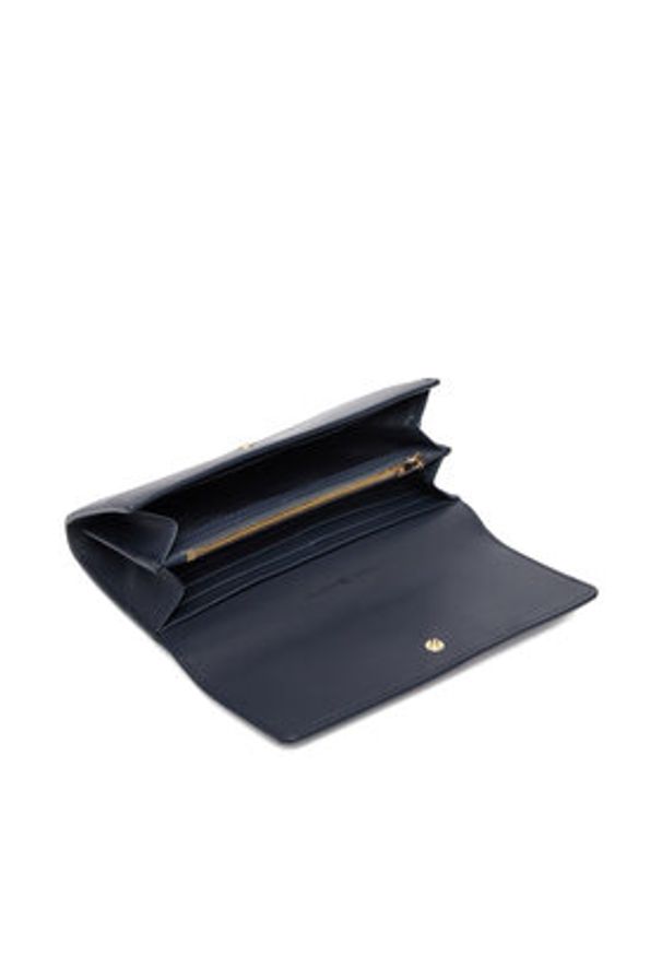 TOMMY HILFIGER - Tommy Hilfiger Portfel Th Icon Lrg Flap Wallet Corp AW0AW18656 Granatowy. Kolor: niebieski. Materiał: skóra