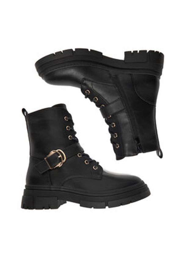 DeeZee Trzewiki HX21025-26 Czarny. Kolor: czarny. Materiał: materiał, syntetyk