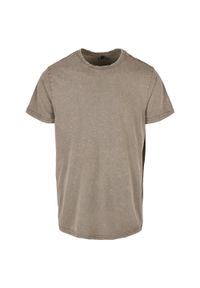 BUILD YOUR BRAND - Koszulka Z Okrągłym Dekoltem Dla Dorosłych Unisex Acid Wash. Kolor: zielony