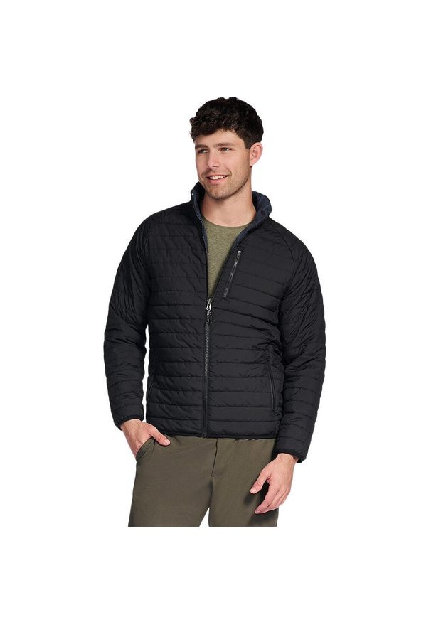 skechers - Kurtka męskie Skechers GO SHIELD Cozy Fit Altitude Reversible Jacket. Kolor: czarny. Materiał: poliester. Sport: turystyka piesza