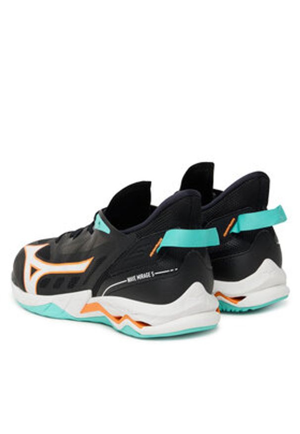 Mizuno Buty halowe Wave Mirage 5 X1GA2350 Czarny. Kolor: czarny. Materiał: skóra. Model: Mizuno Wave