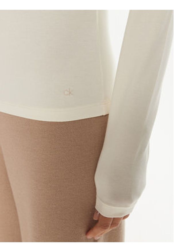 Calvin Klein Bluzka K20K207745 Écru Regular Fit. Materiał: bawełna