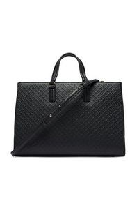 TOMMY HILFIGER - Tommy Hilfiger Torebka Th Daily Satchel Mono AW0AW18418 Czarny. Kolor: czarny. Materiał: skórzane #3