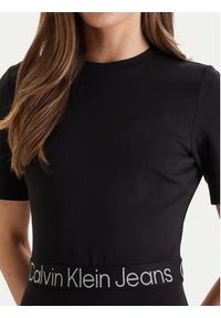 Calvin Klein Jeans Sukienka codzienna LV047F290G Czarny Regular Fit. Okazja: na co dzień. Kolor: czarny. Materiał: syntetyk, wiskoza. Typ sukienki: proste. Styl: casual #3