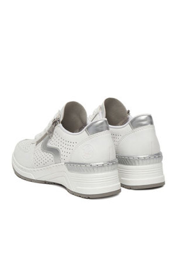 Rieker Sneakersy CEO-N4340-80 Biały. Kolor: biały. Materiał: syntetyk, skóra