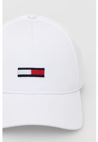 Tommy Jeans czapka z daszkiem bawełniana kolor biały. Kolor: biały. Materiał: bawełna #2