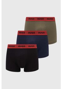 Hugo - HUGO bokserki 3-pack męskie kolor niebieski. Kolor: niebieski