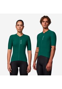 VAN RYSEL - Koszulka rowerowa szosowa Van Rysel RCR-R 2. Kolor: zielony. Materiał: poliester, materiał, elastan. Sport: kolarstwo #1