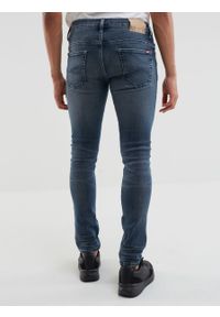 Big-Star - Spodnie jeans męskie skinny Jeffray 460. Stan: obniżony. Kolor: niebieski. Styl: retro #5