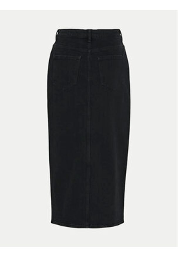 Vila Spódnica jeansowa Jaf 14099736 Czarny Regular Fit. Kolor: czarny. Materiał: bawełna