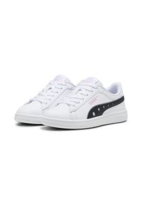 Puma - Dziecięce sneakersy PUMA Smash 3.0 Dance Party PUMA White Black Pink Lilac. Zapięcie: pasek. Kolor: wielokolorowy, czarny, biały, fioletowy