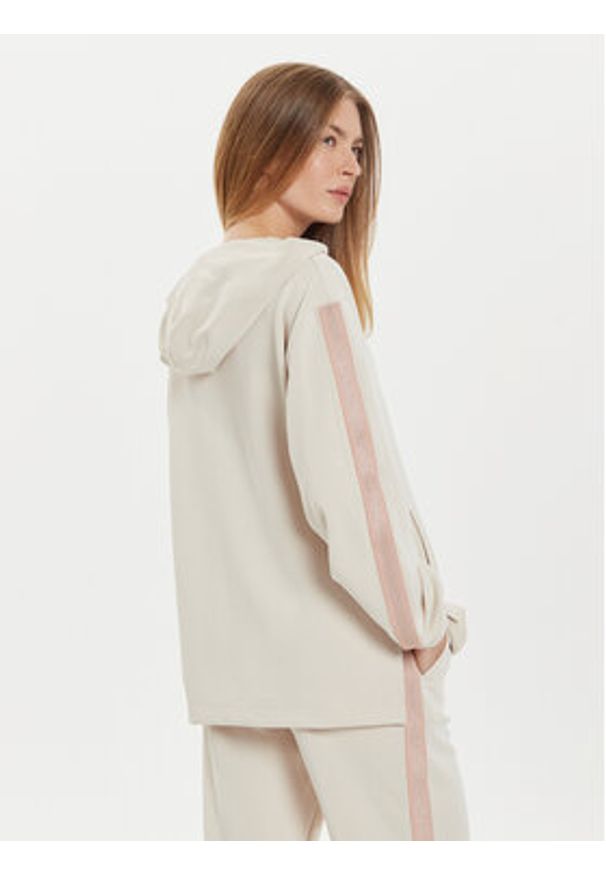 EA7 Emporio Armani Bluza 6DTM25 TJZBZ 1120 Beżowy Relaxed Fit. Kolor: beżowy. Materiał: syntetyk