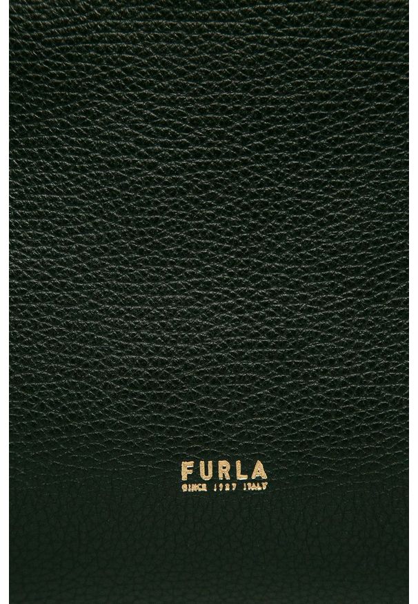 Furla - Torebka skórzana. Kolor: czarny. Materiał: skórzane. Rodzaj torebki: na ramię