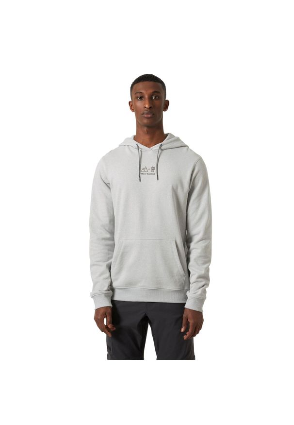 Bluza z kapturem męska Helly Hansen F2F Organic Cotton Hoodie 2.0. Typ kołnierza: kaptur. Kolor: szary