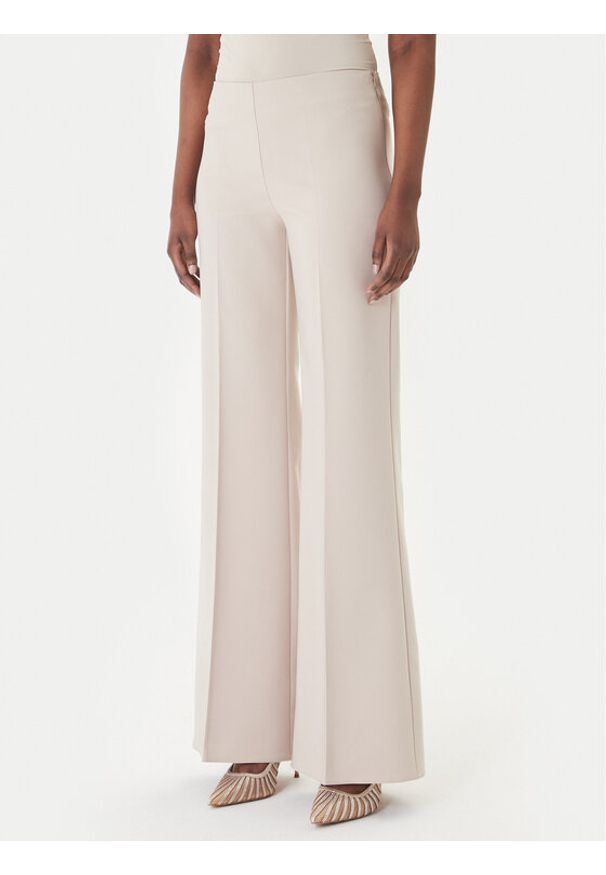 Rinascimento Spodnie palazzo CFC0127878003 Beżowy Wide Leg. Kolor: beżowy. Materiał: syntetyk