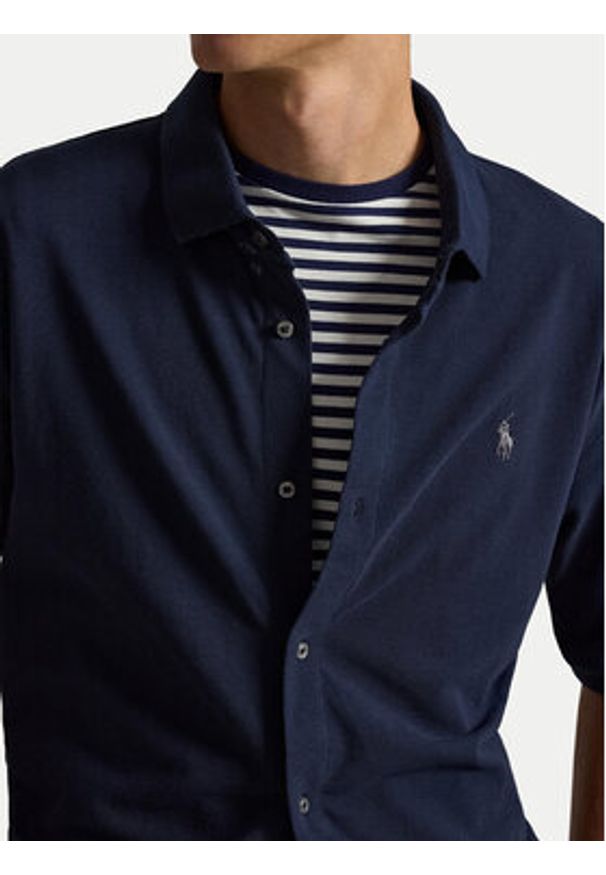 Polo Ralph Lauren Koszula 710B18514003 Granatowy Regular Fit. Typ kołnierza: polo. Kolor: niebieski. Materiał: bawełna