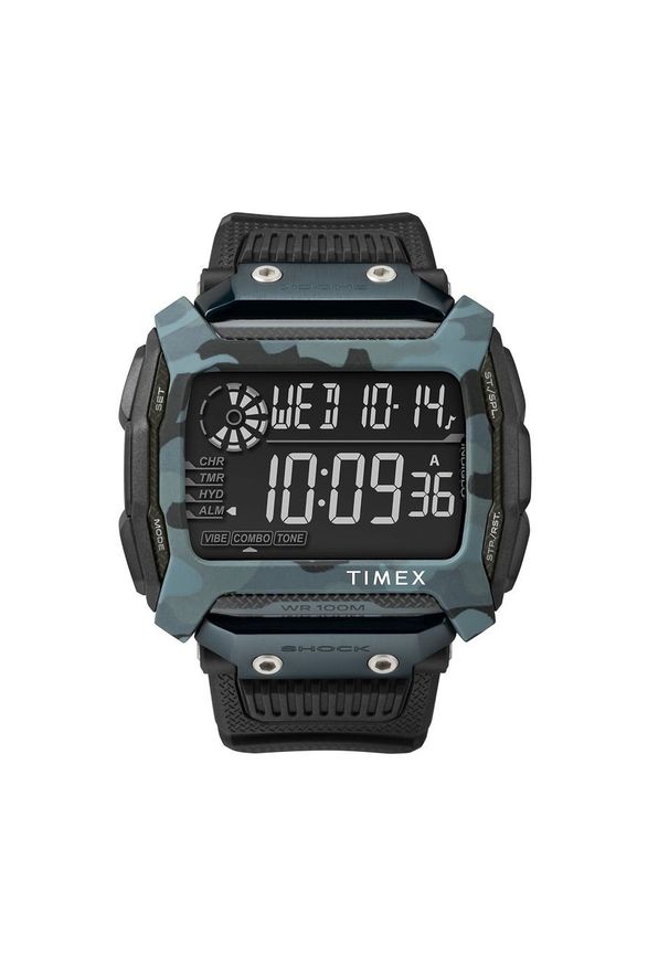 Timex - Zegarek TW5M18200. Rodzaj zegarka: cyfrowe. Kolor: czarny. Materiał: syntetyk, materiał, koronka, akryl