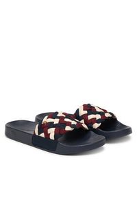 TOMMY HILFIGER - Tommy Hilfiger Klapki Th Braided Pool Slide FW0FW09203 Kolorowy. Materiał: materiał. Wzór: kolorowy #4